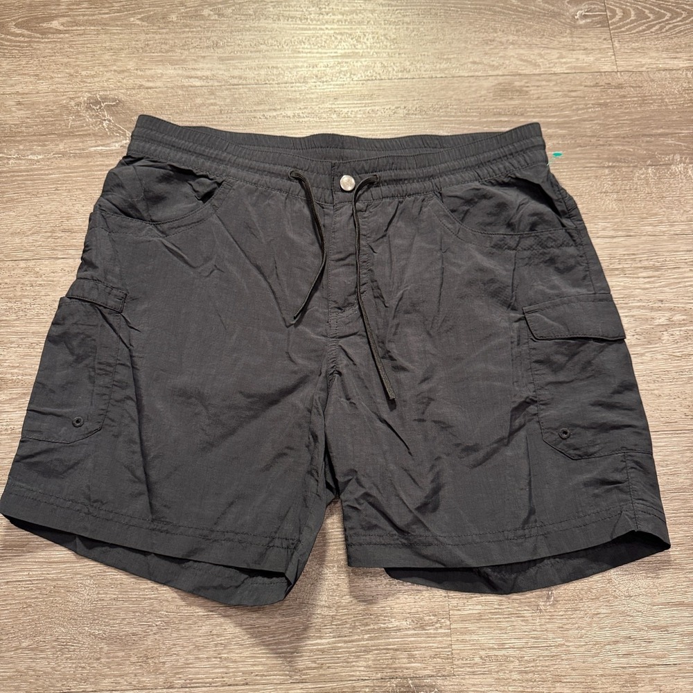Columbia Shorts Mens Medium Black Hybrid Trunks Nylon Lightweight Hike Gorpcore‎